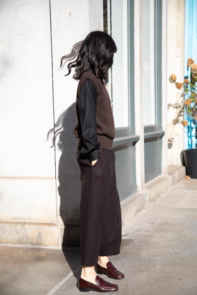 Arts & Science | Hem Easy Dart Pants in Espresso Herringbone