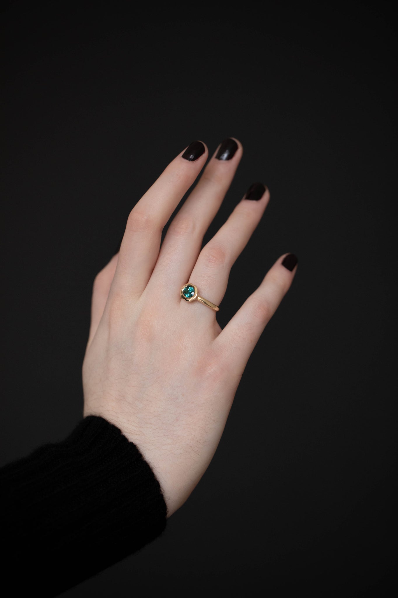 Kathryn Bentley | Scallop Ring in Blue Green Tourmaline