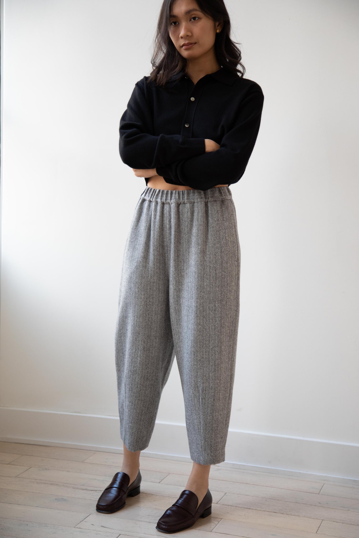dart cigarette pants #baggypants #cigarette #doublekneepants streamlined silhouette that feels put Arts & Science | Hem