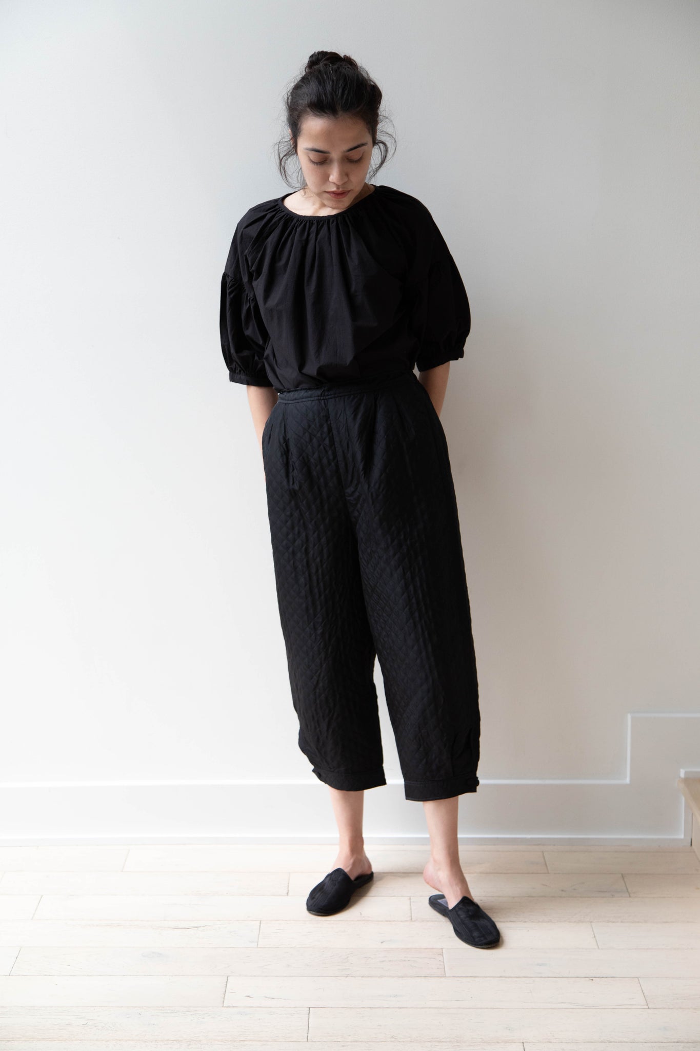 Robe de Peau | Quilted Pants in Black