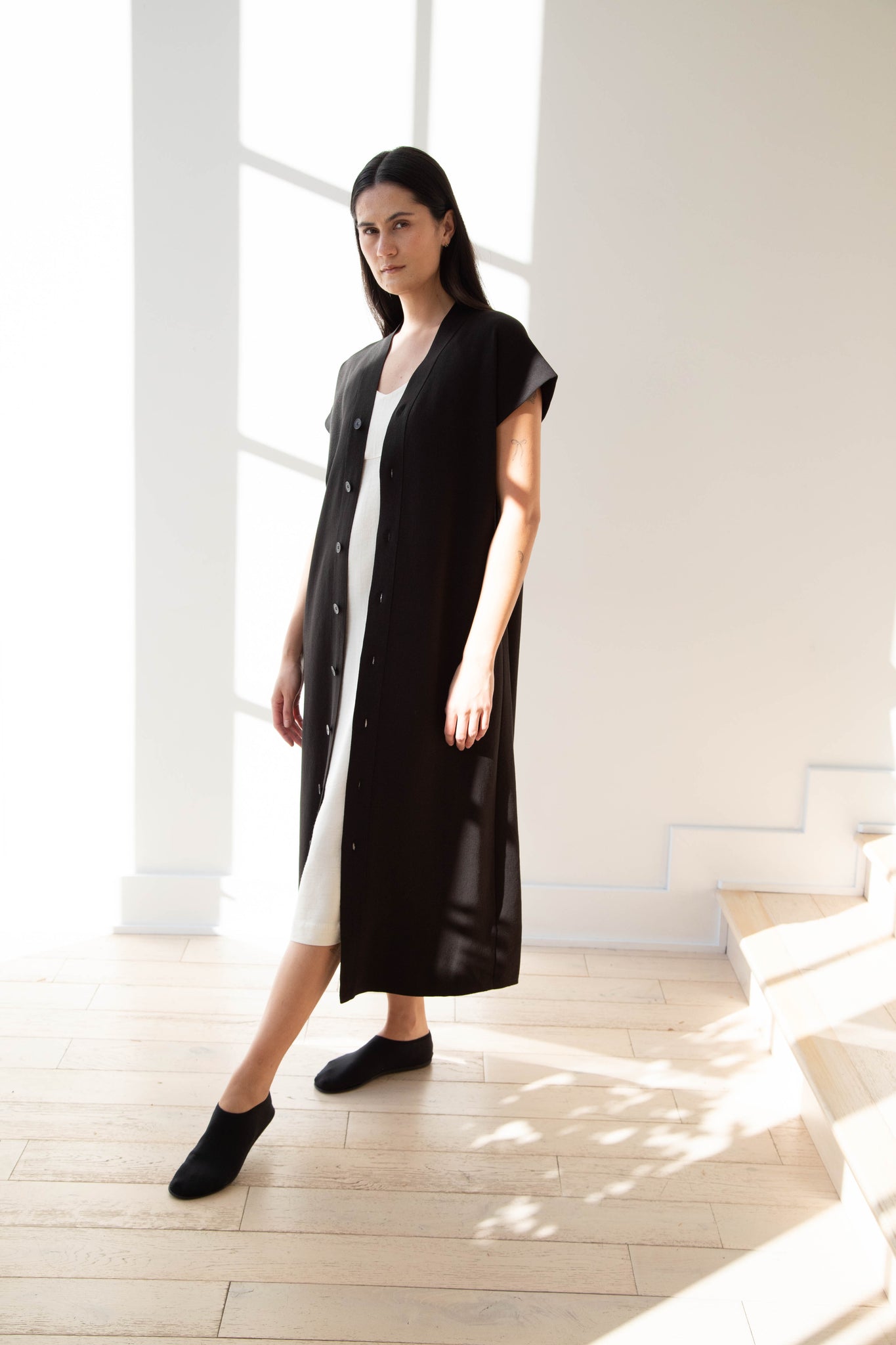 Aton | Knit Vest Dress in Black Aton | Knit Vest Dress in Black