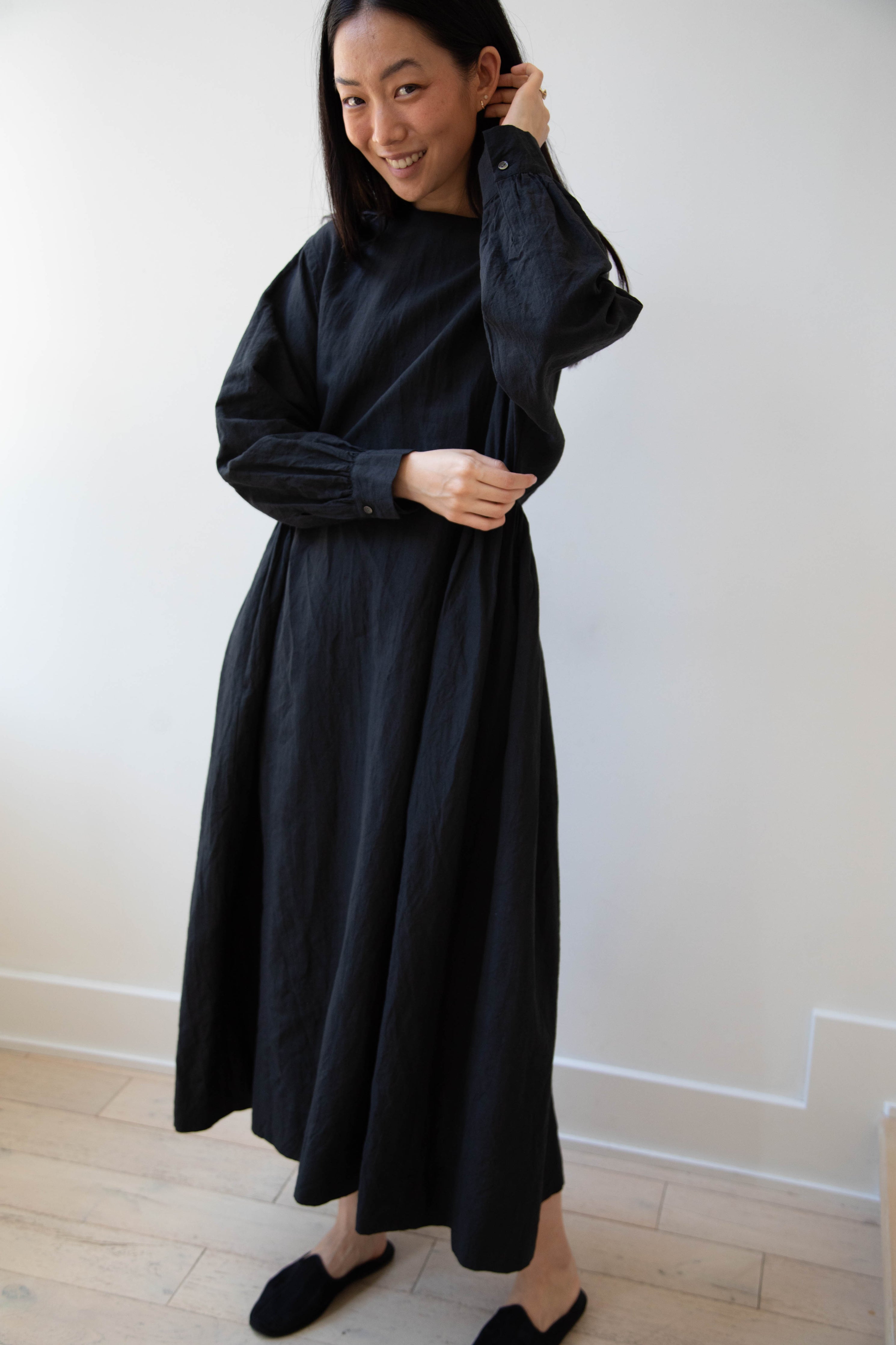 rennes — Arts & Science | Gather Combi Dress in Black