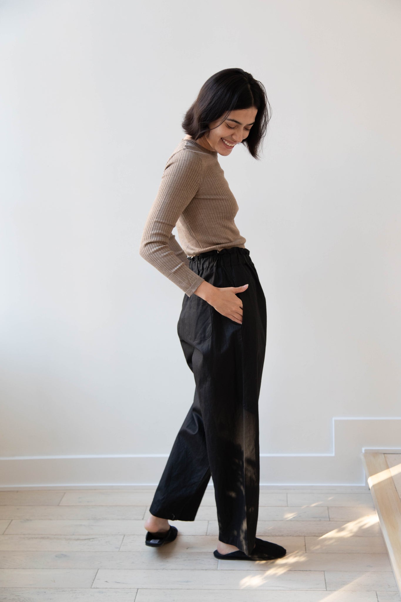 Robe de Peau | Side Tie Pants in Black