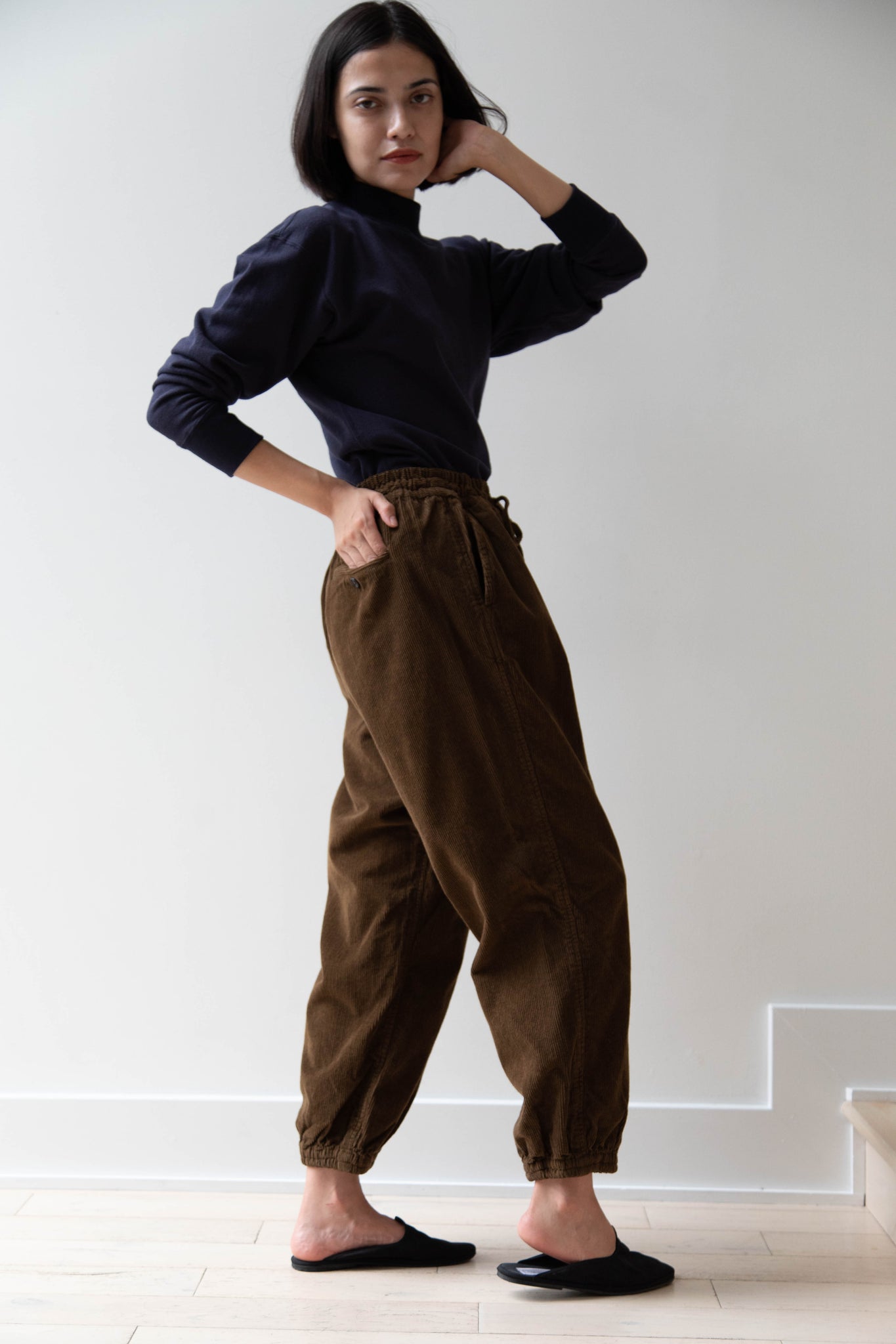 Vas-y Lentement | Easy Jogger Pants in Brown