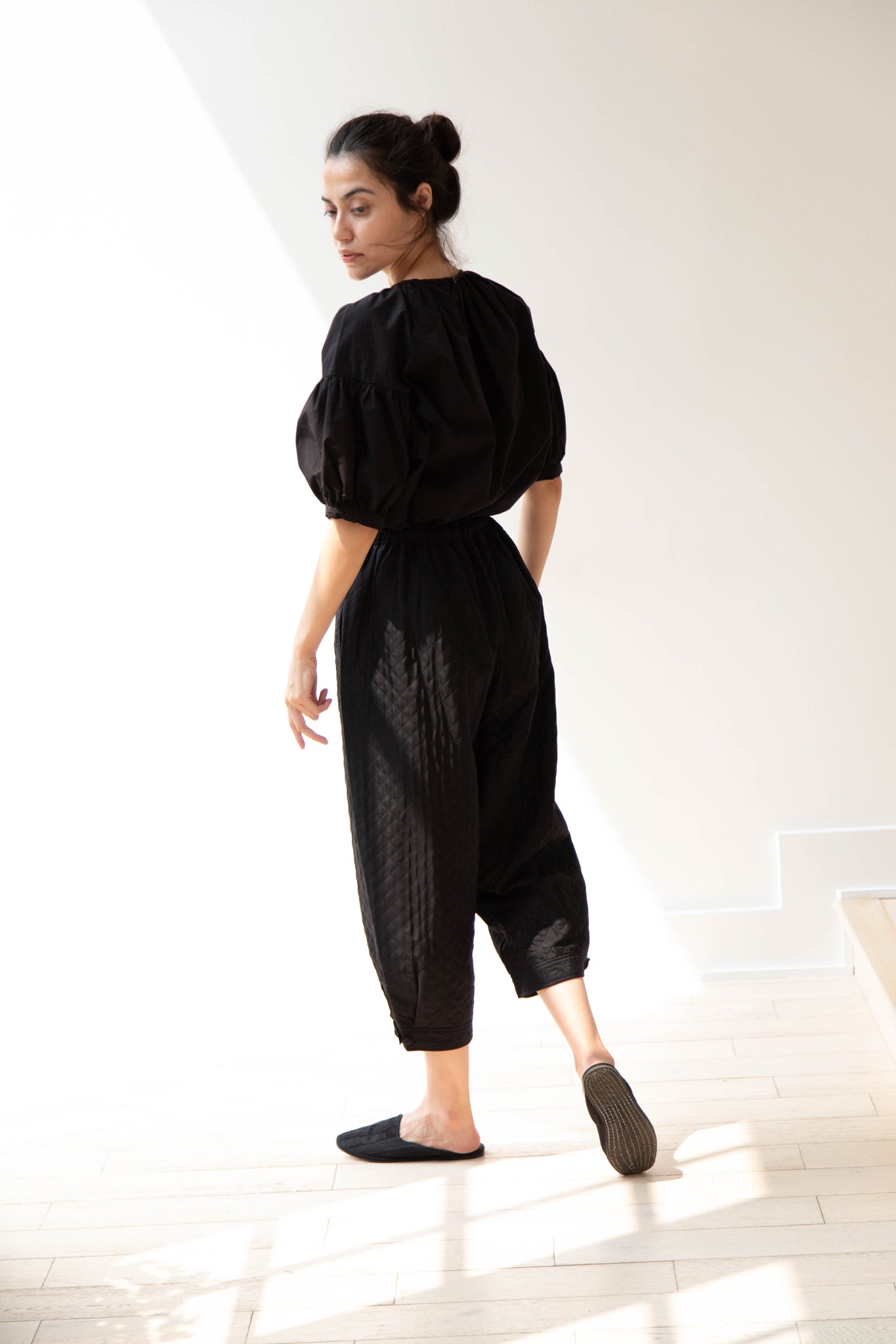 Robe de Peau | Quilted Pants in Black