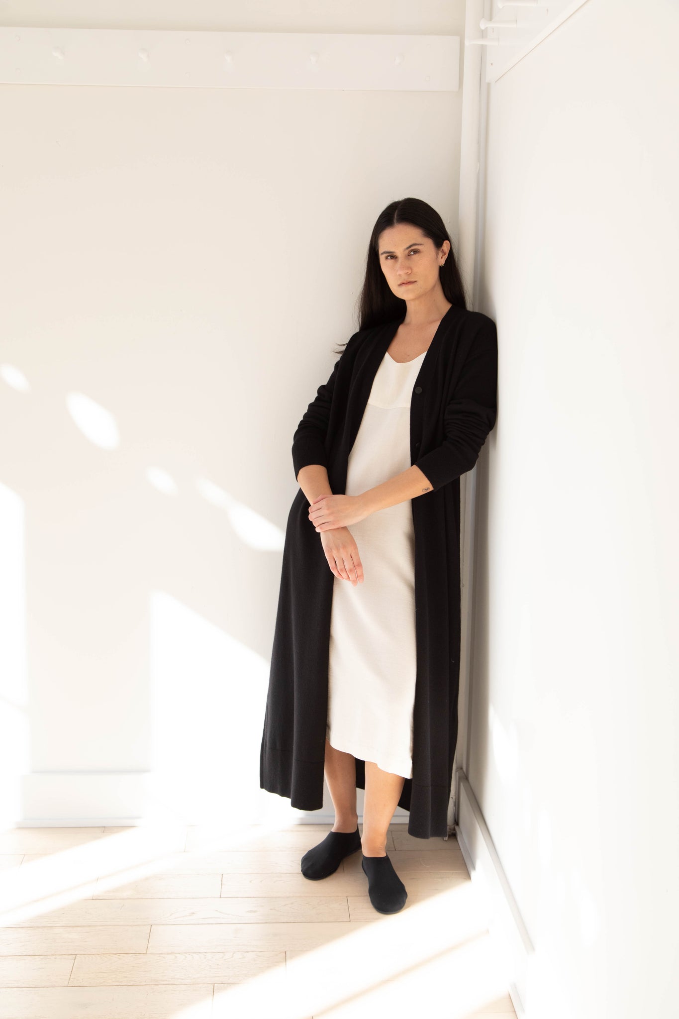 Aton | Cardigan Dress in Black Aton | Cardigan Dress in Black