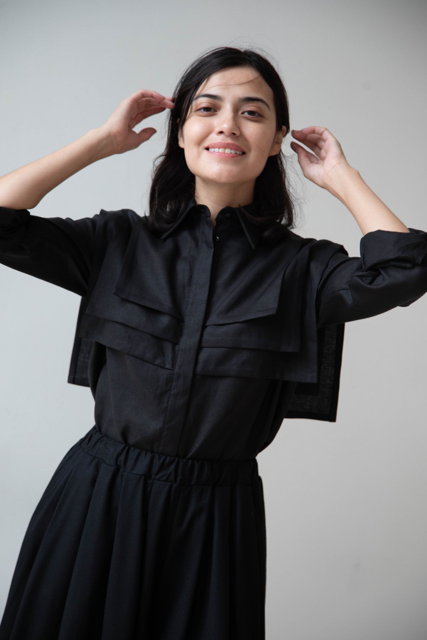 Delegan | Linen Shirt in Black Delegan | Linen Shirt in Black