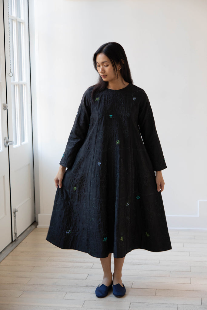 Maku | Aurora Dress in Embroidered Silk
