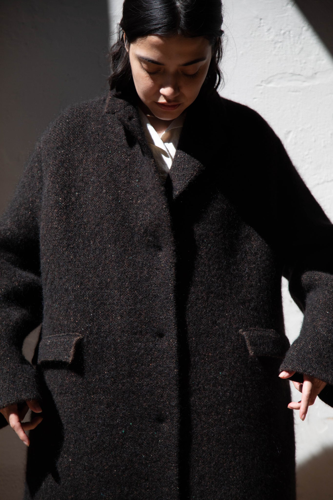 Boboutic | Double Tweed Coat in Brown