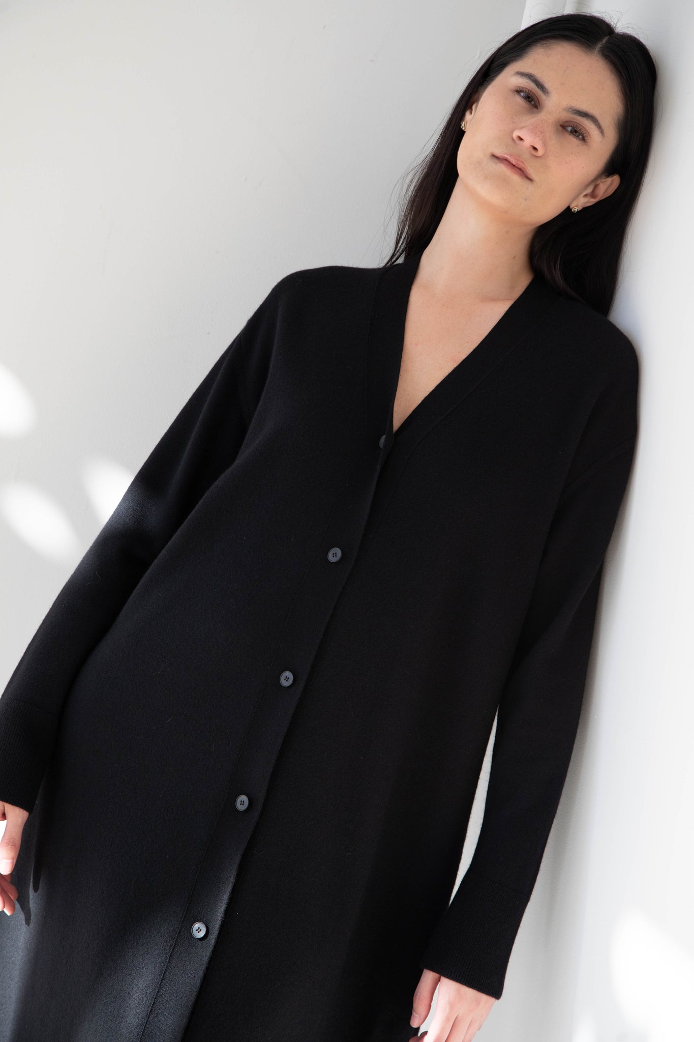 Aton | Cardigan Dress in Black Aton | Cardigan Dress in Black