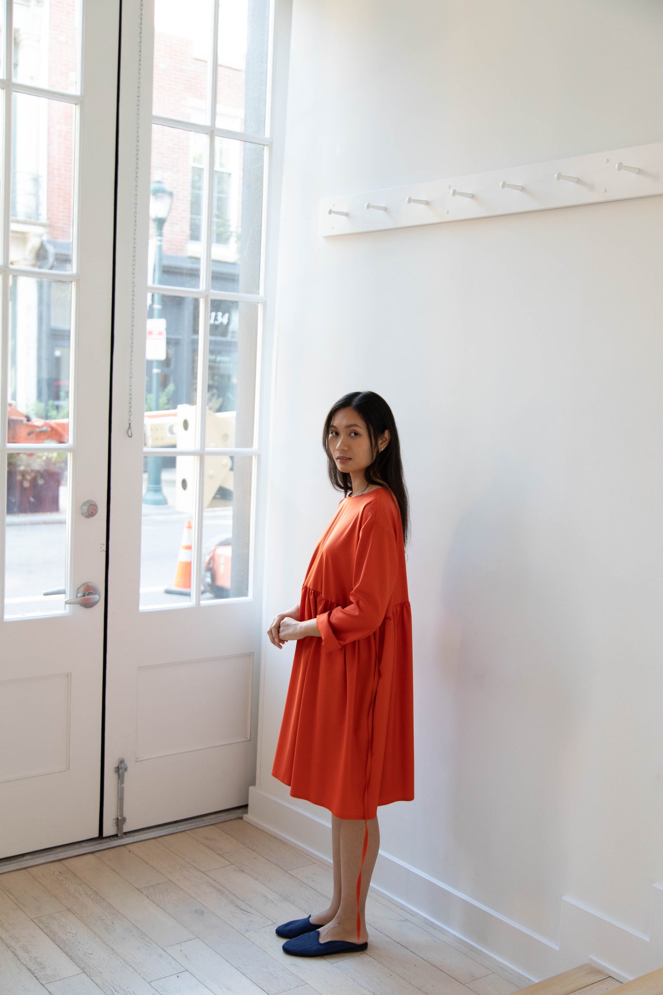 orange wool dress Paloma Wool Dely Midi Dress - Orange