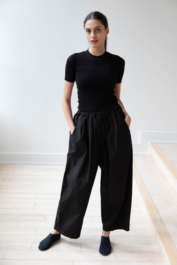 Manuelle Guibal | Oversize Dandy Pant in Black Cotton