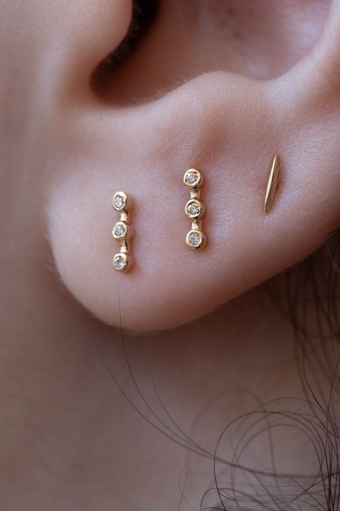 Quarry | Corvus Earrings in Gold & Diamonds