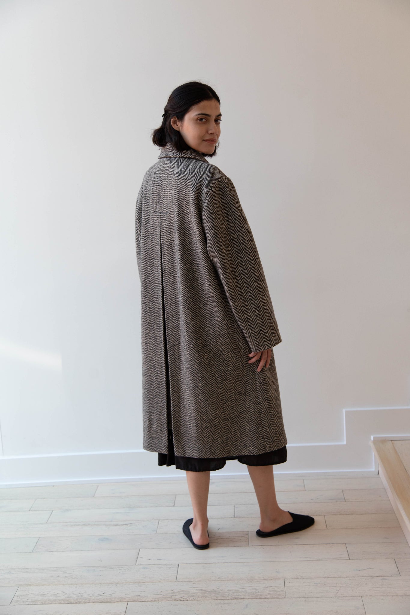 Teder | Tweed Coat in Grey