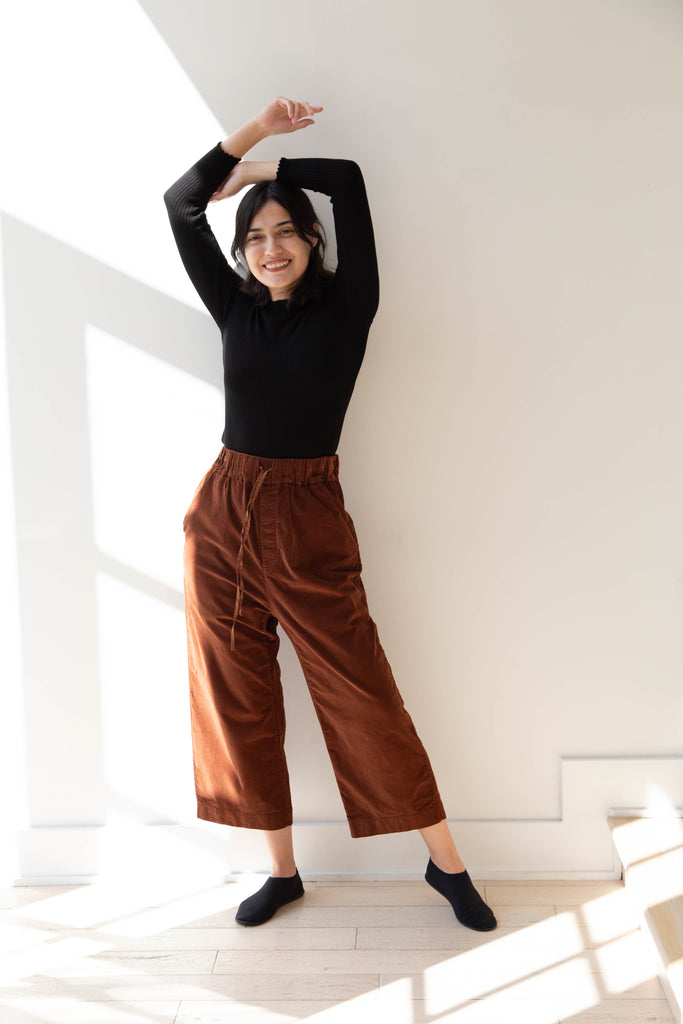 Album di Famiglia | Velvet Wide & Short Trousers in Rust