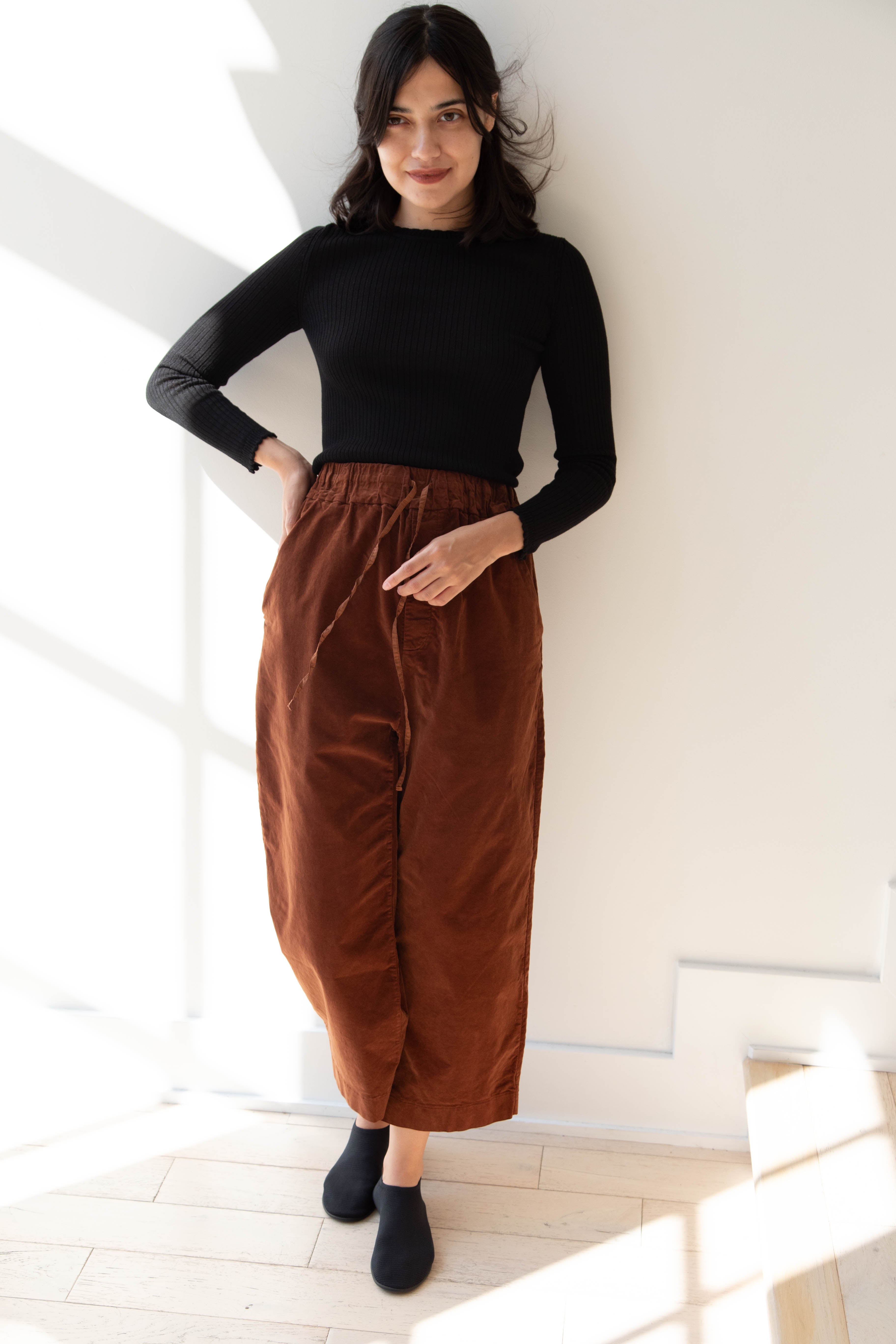 rennes — Album di Famiglia | Velvet Wide & Short Trousers in