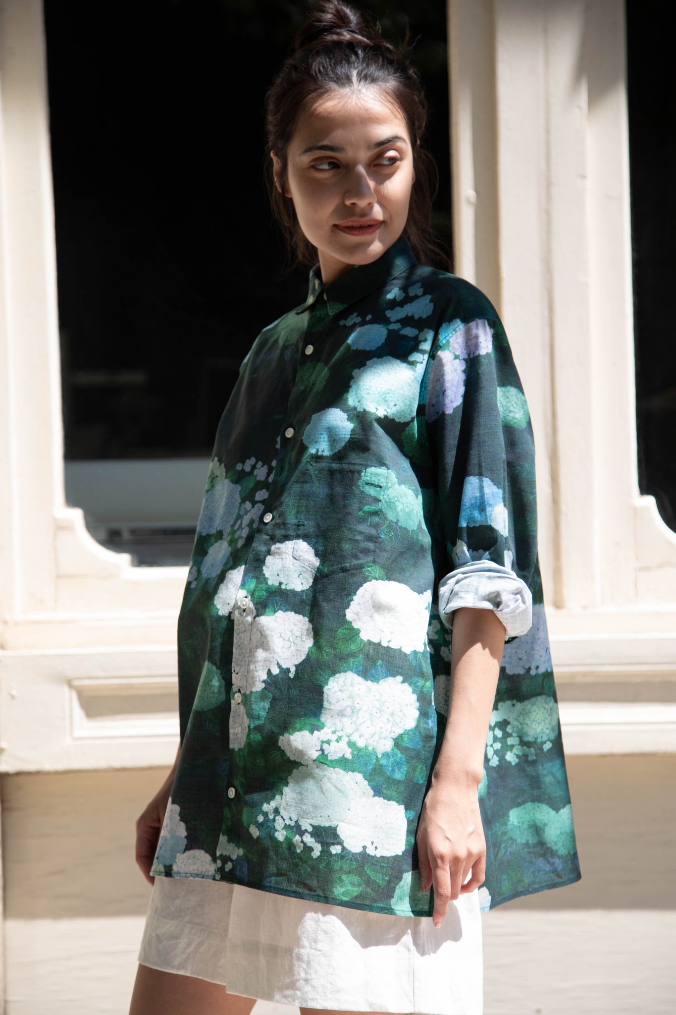 Aseedonclöud | Button Up Blouse in Ajisai