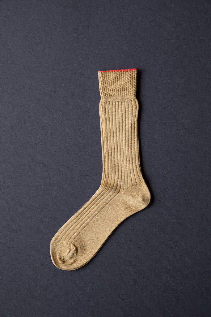Kuri Botella | Ribbed Socks in Gold