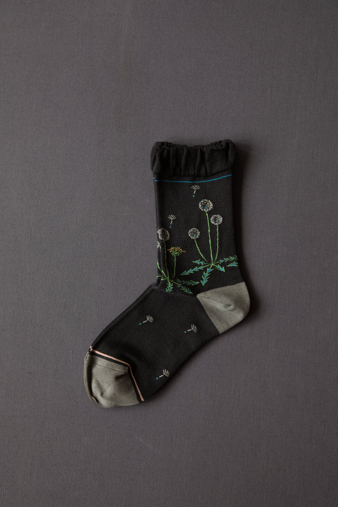 Kuri Botella | Tanpopo Socks in Black