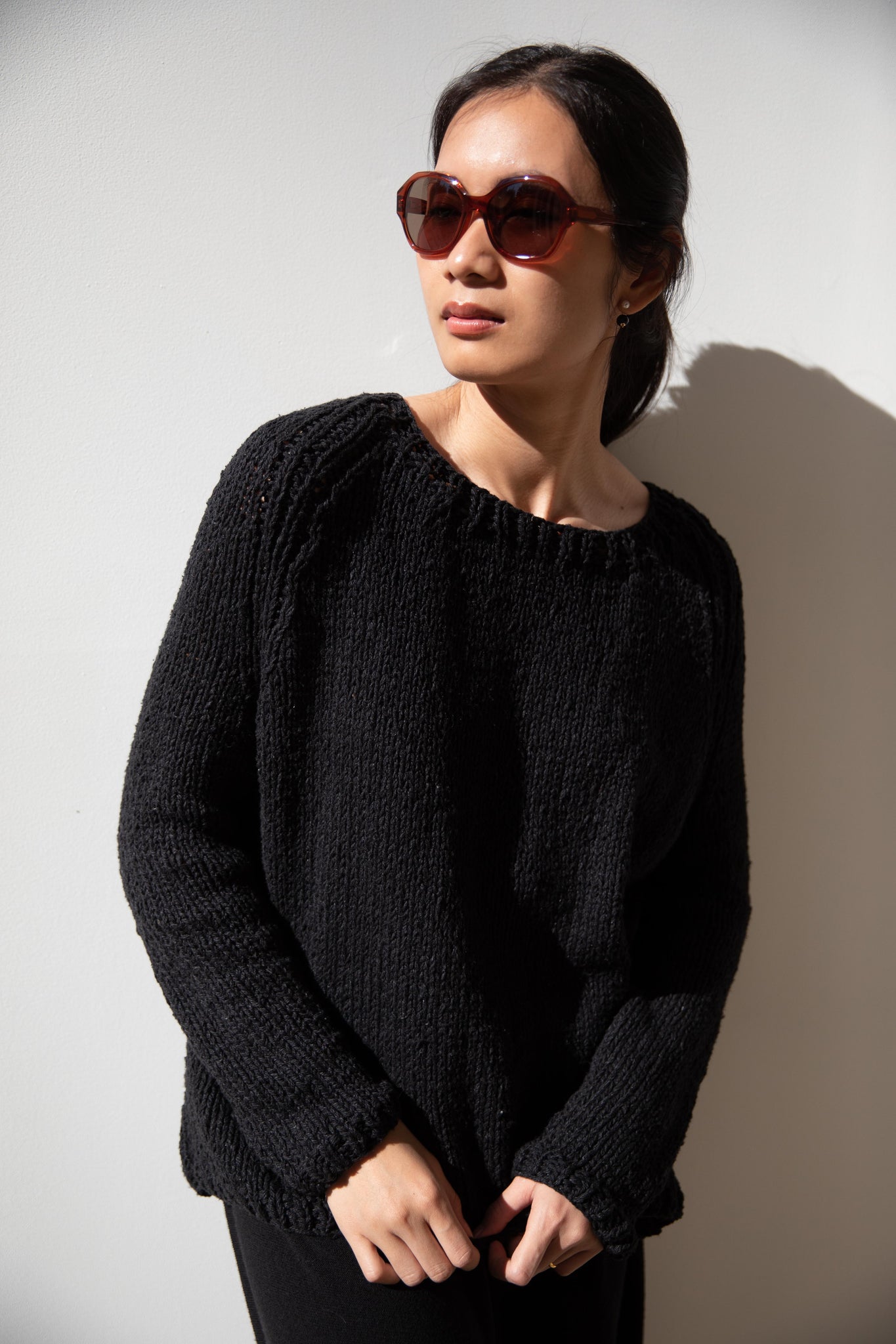 rennes — Album di Famiglia | HK Bourrette Silk Pullover in Black