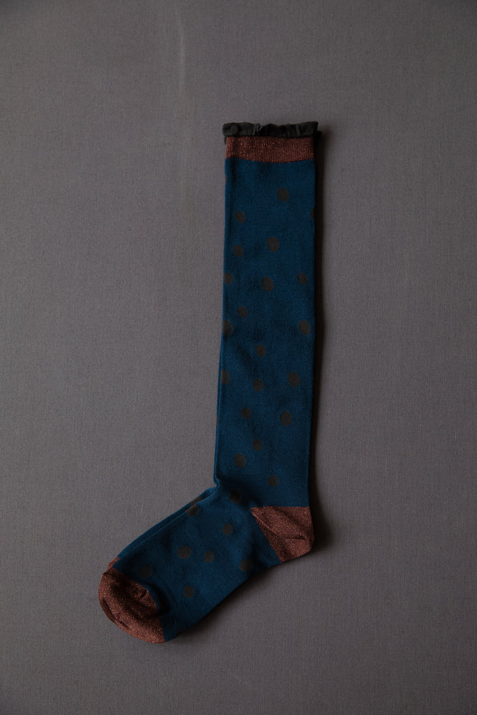 Kuri Botella | Dot Socks in Navy