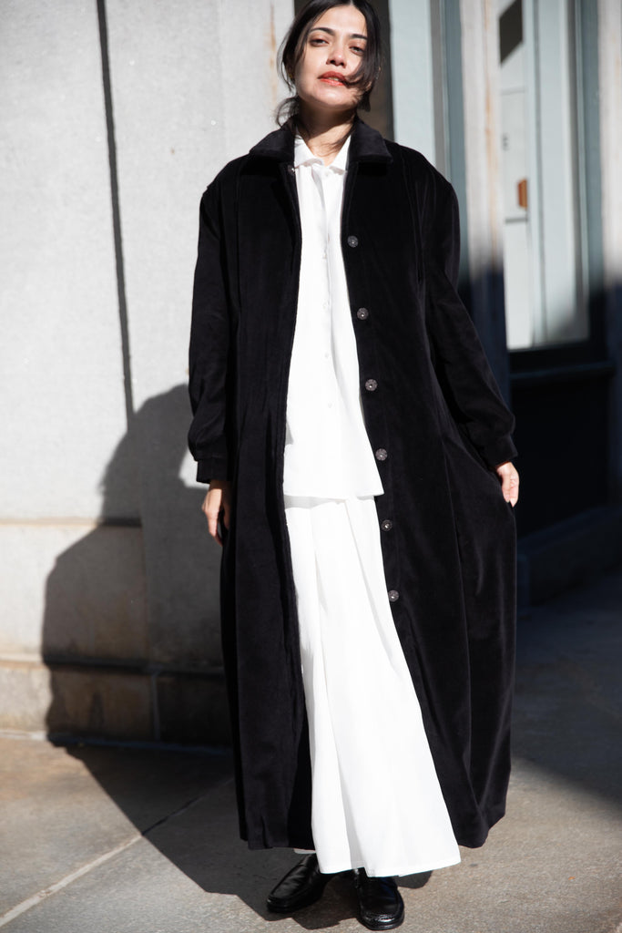 Grey's | Velvet Flight Coat in Black