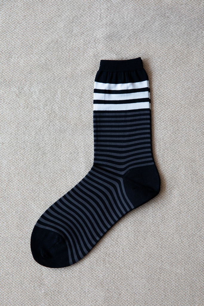 Antipast | Striped Socks in Black