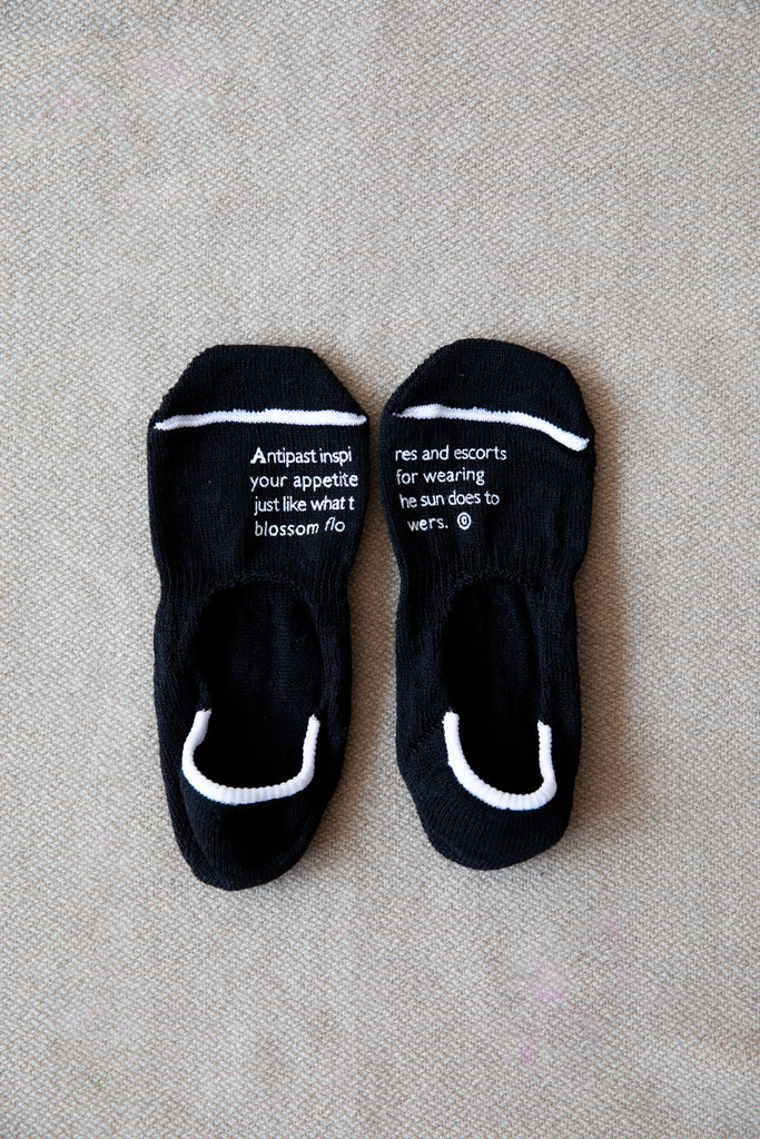 Antipast | Lettered Socks in Black