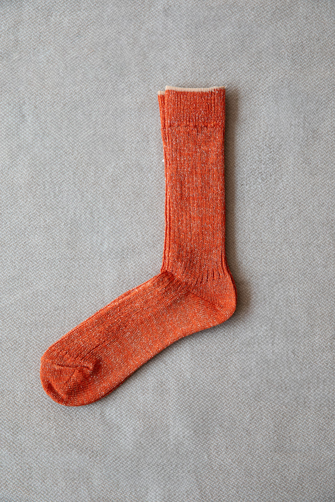 Antipast | Linen Sparkly Socks in Orange