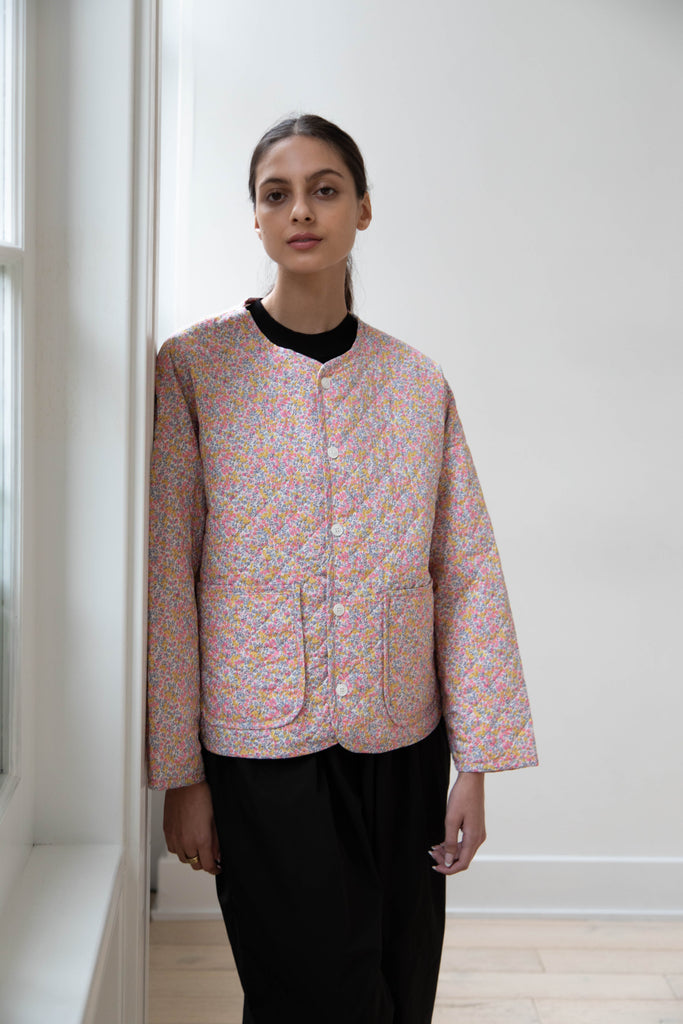 Robe de Peau | Liberty of London Quilted Jacket in Pink