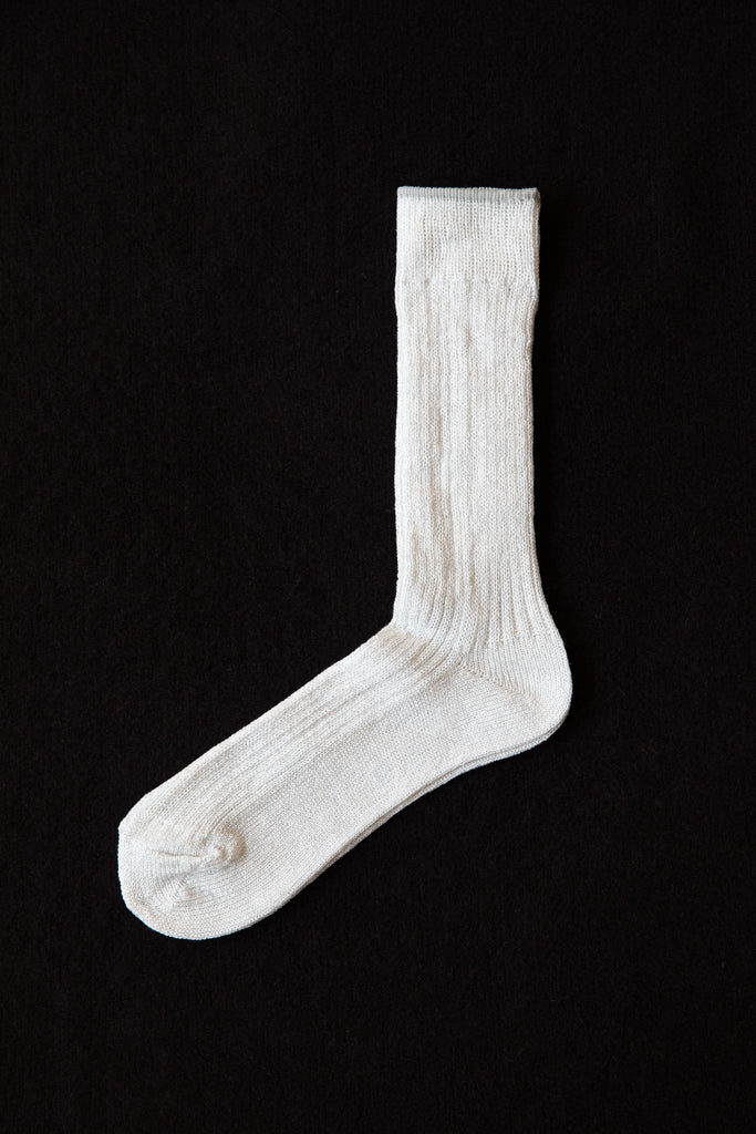 Antipast | Linen Sparkly Socks in White