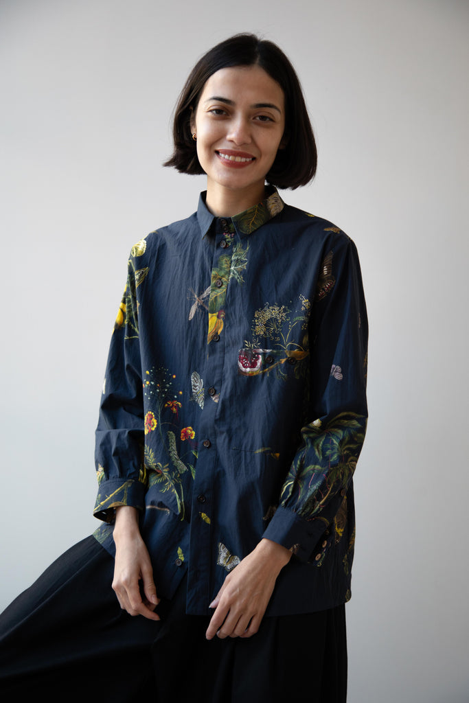 Aleksandr Manamis | Button Up Shirt in Natura Bleu