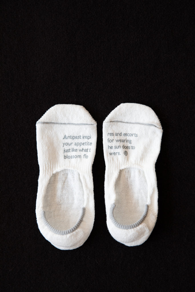 Antipast | Lettered Socks in White