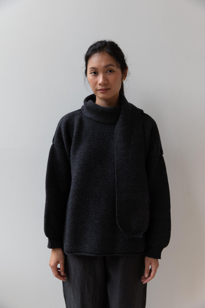 Cawley | British Merino Wool Wrap Neck Pullover