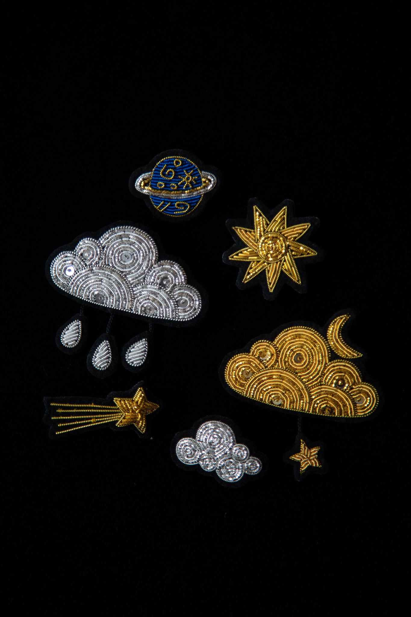 rennes Embroidered Pins Celestial Weather