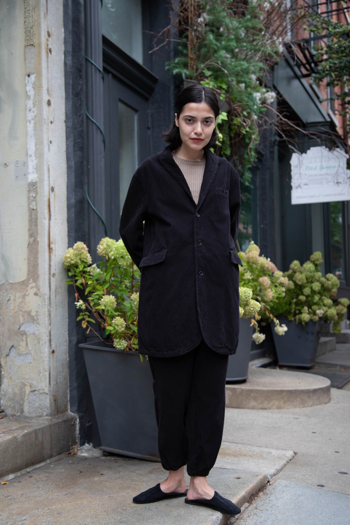 Vas-y Lentement | Tailored Long Jacket in Black