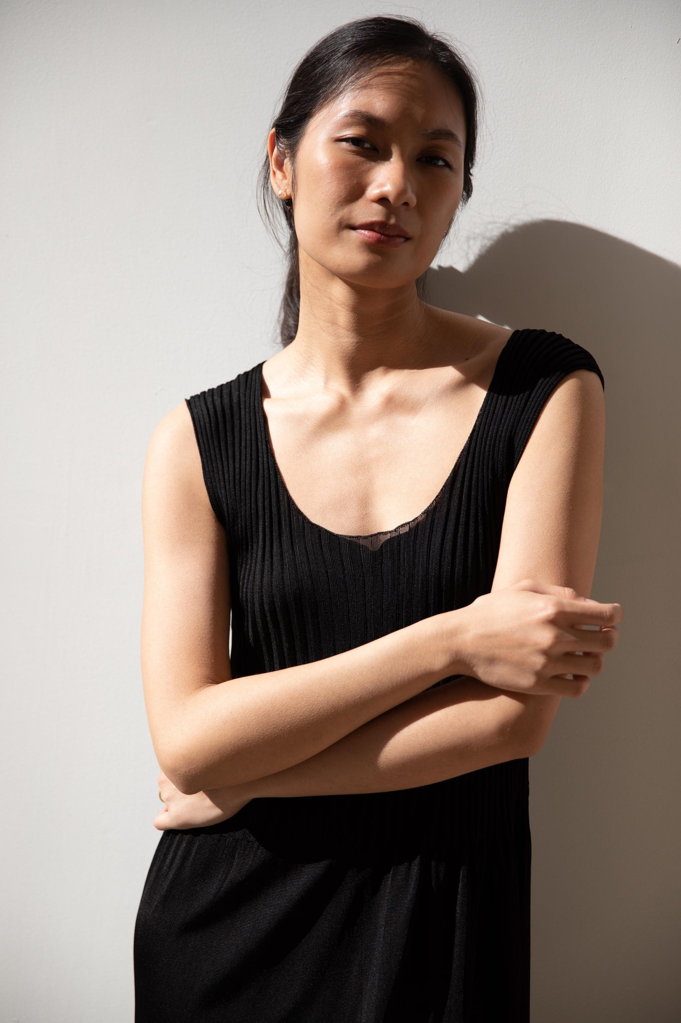 black ribbed cami dress Cancellato Uniform