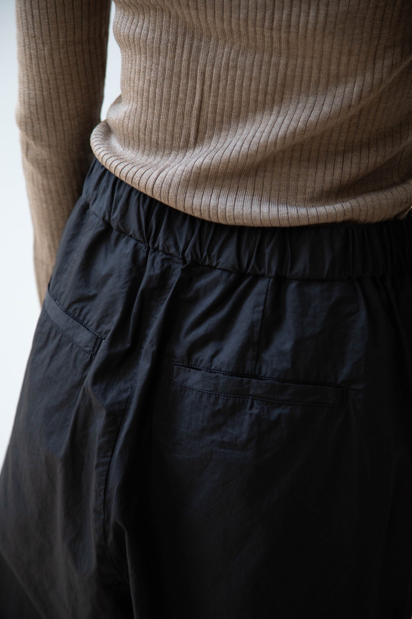 Old Man's Tailor | Garment Dyed Tapered Trousers in Black