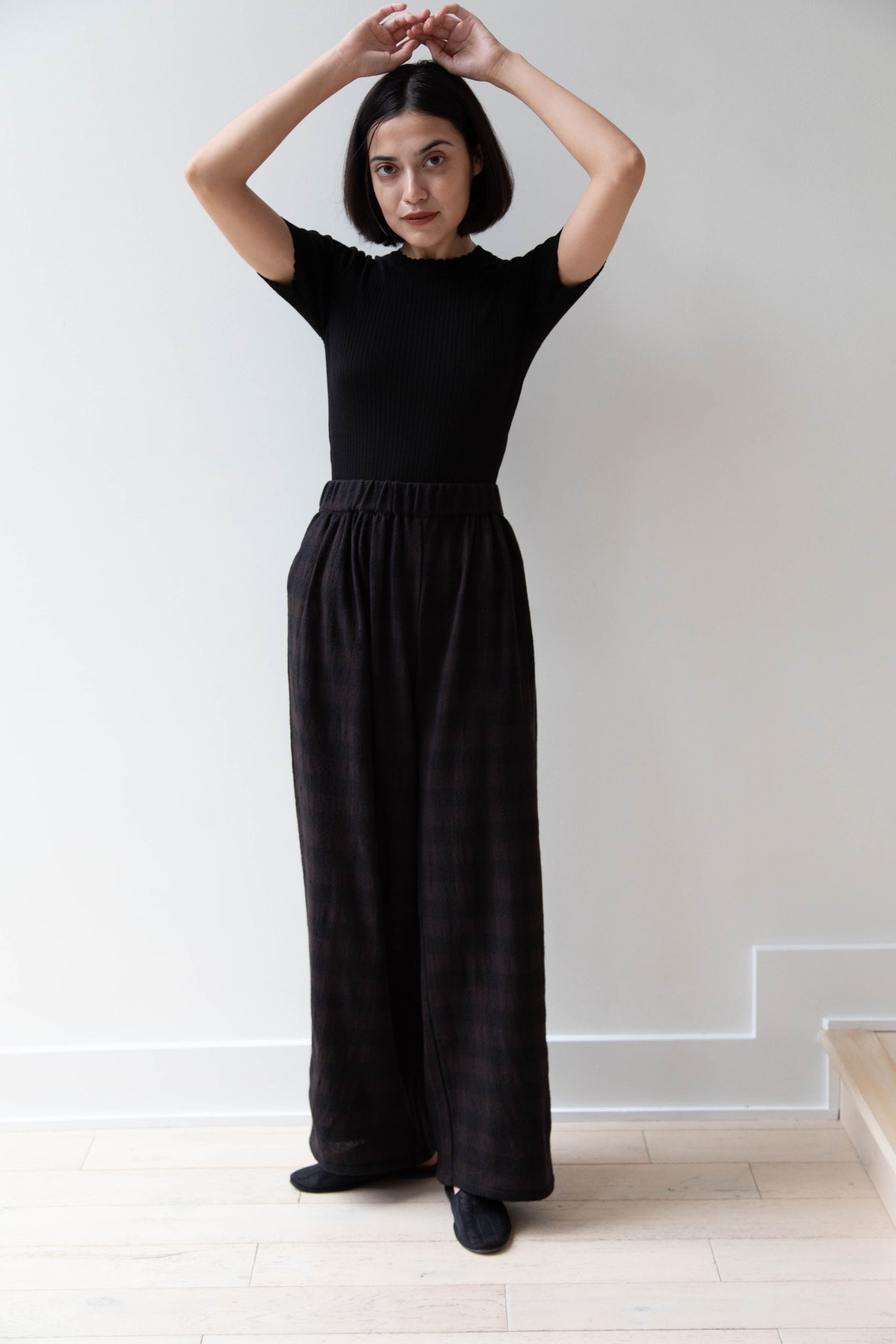 Apuntob | Long Trousers in Checked Wool