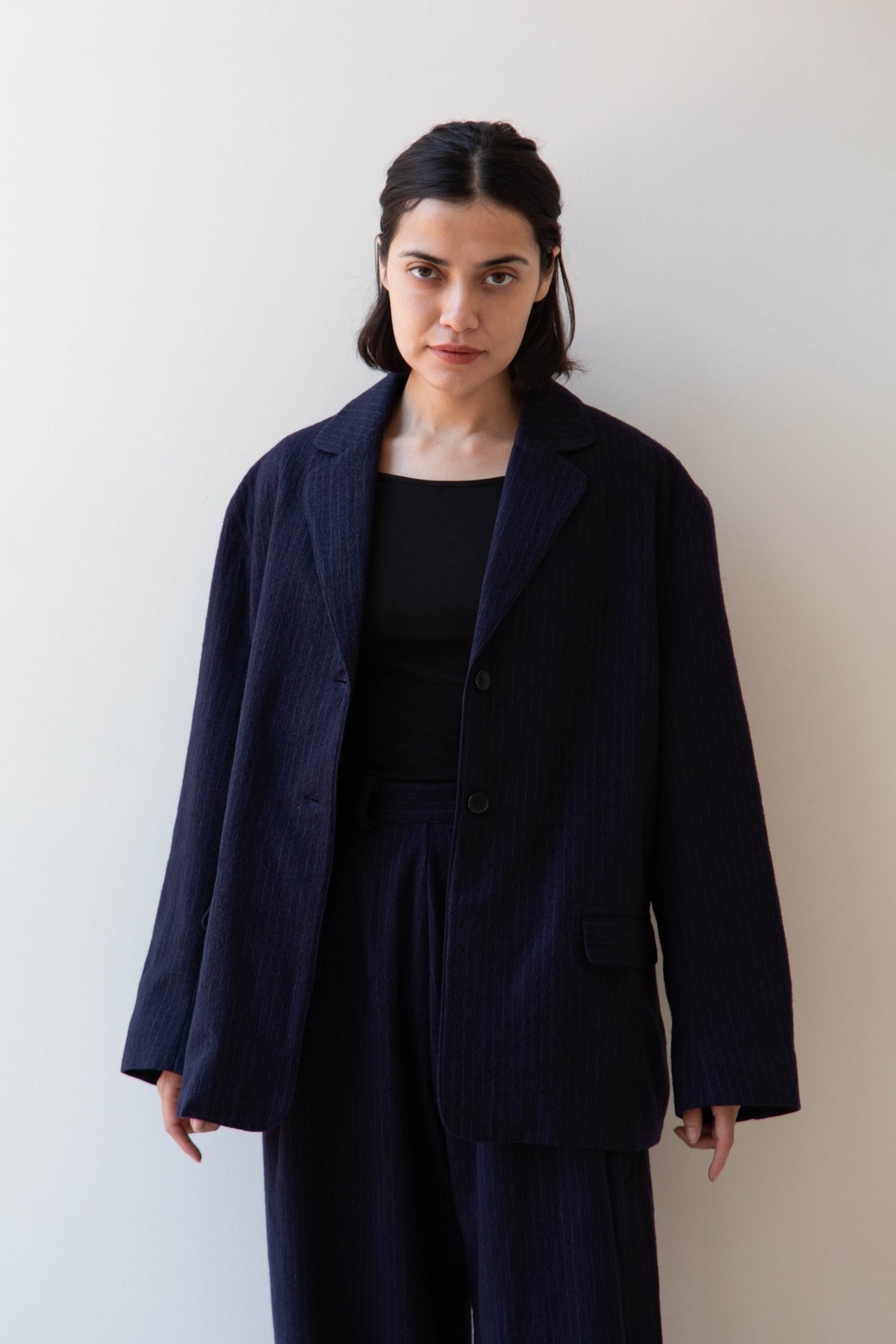 Cawley | Andie Blazer in Pinstripes