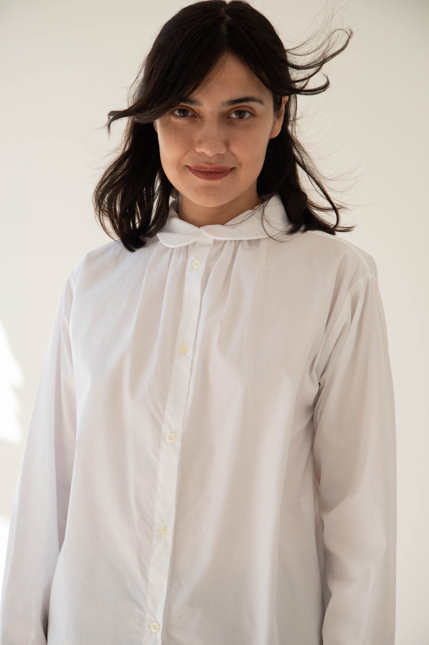 Round collar shirt cheap