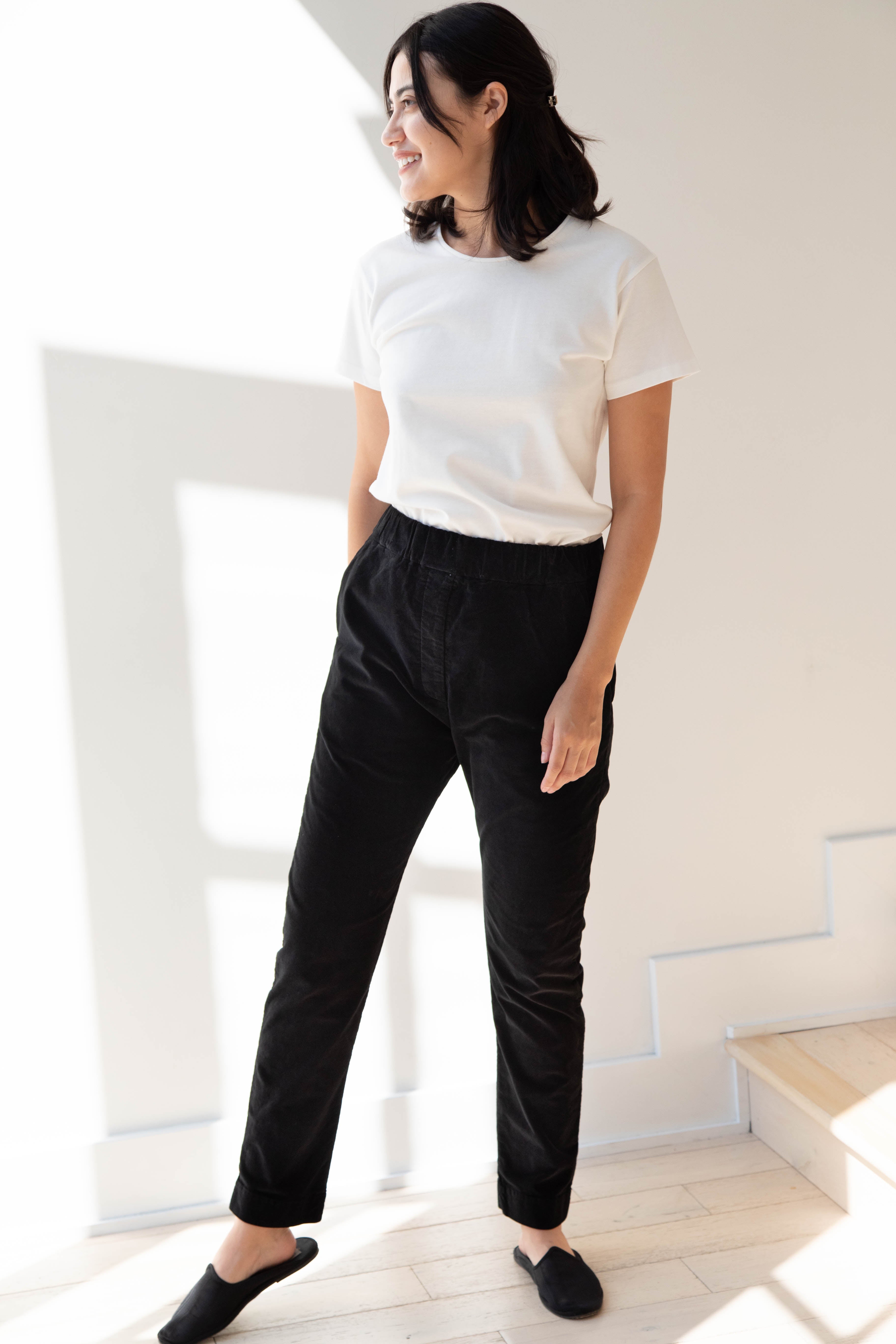 rennes — Album di Famiglia | Velvet Slim Trouser in Black rennes — Album di Famiglia | Velvet Slim Trouser in Black