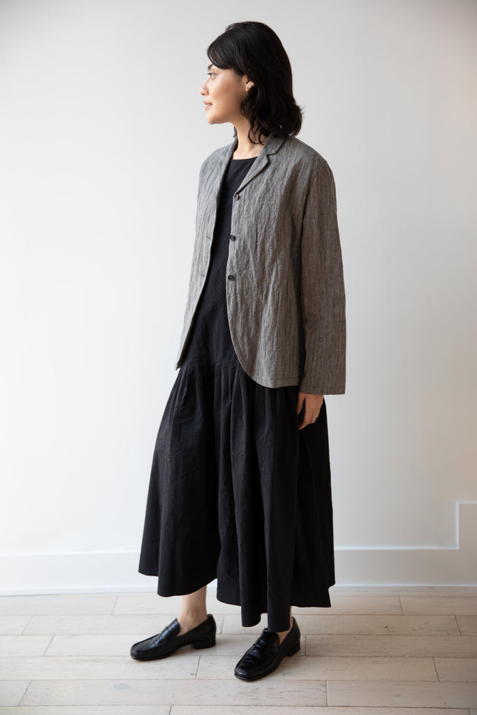 Apuntob | Cotton & Linen Jacket in Black Rope