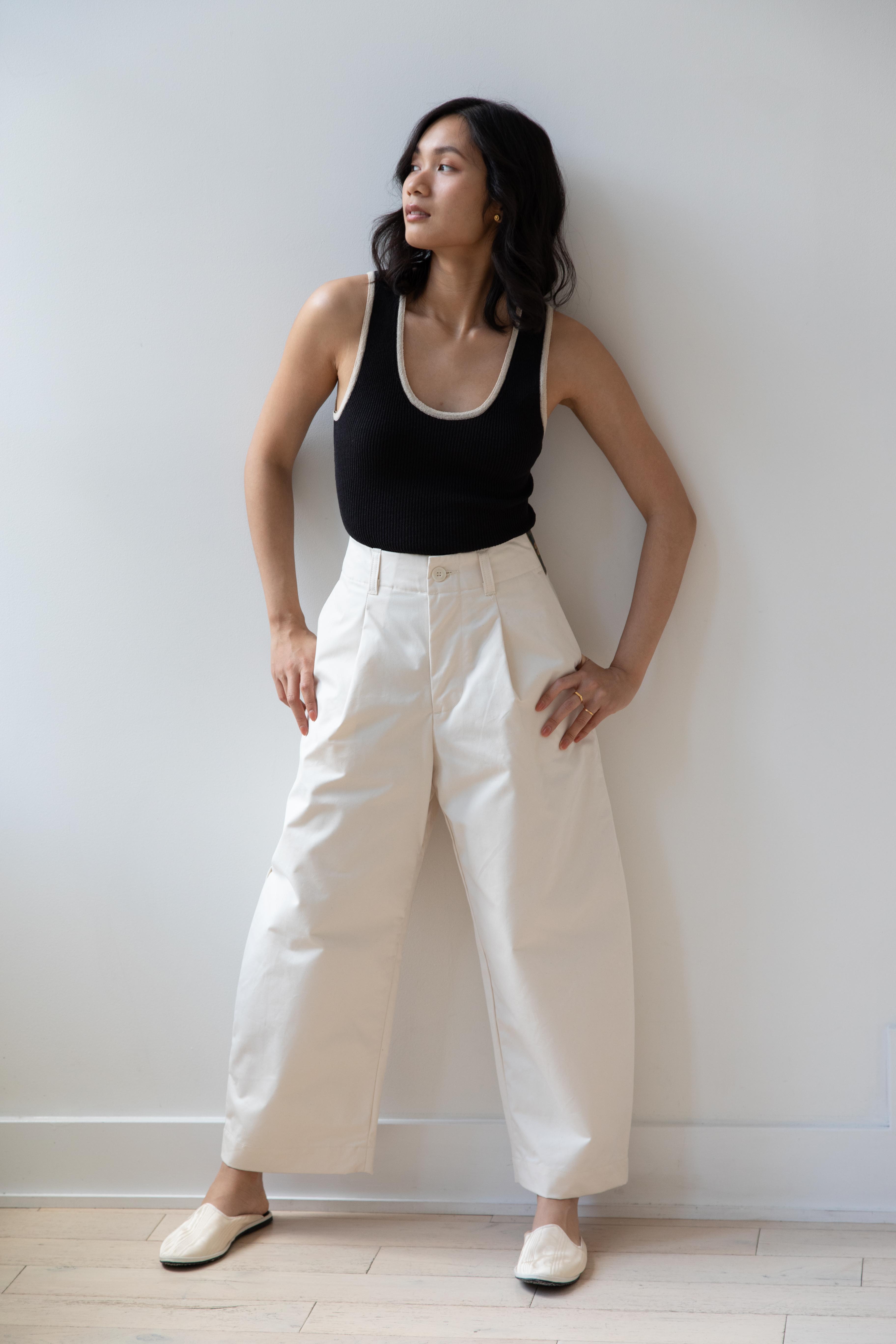 rennes — Aseedonclöud | HW Wide Trousers in Off White
