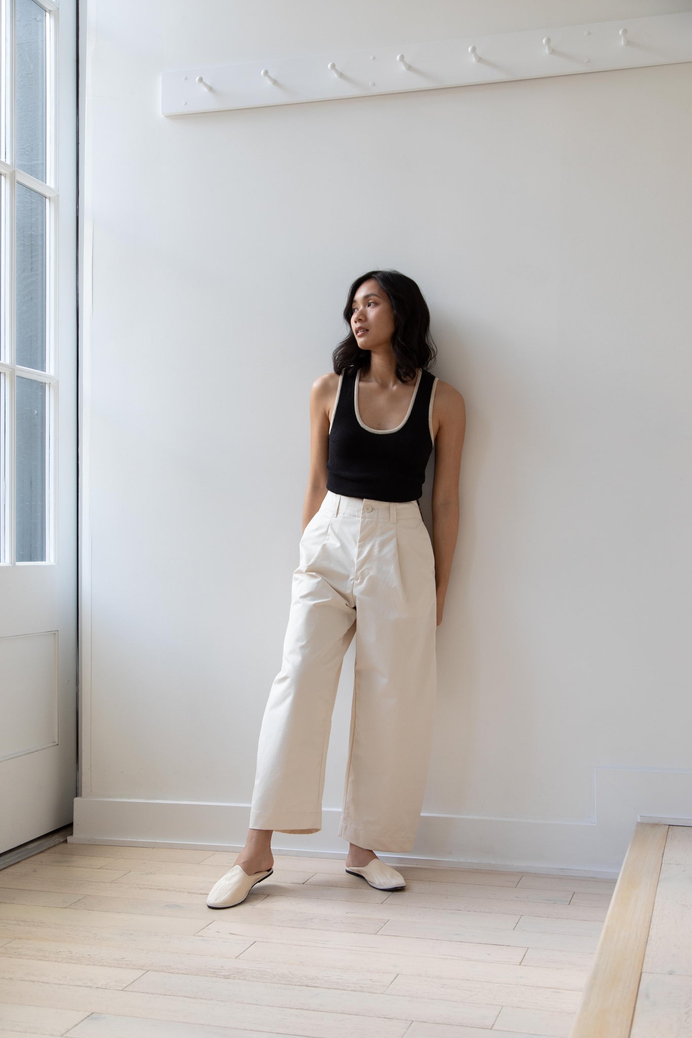 rennes — Aseedonclöud | HW Wide Trousers in Off White