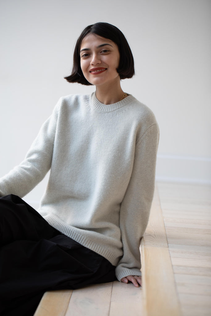 Bergfabel | Wool Cashmere Sweater in Ice