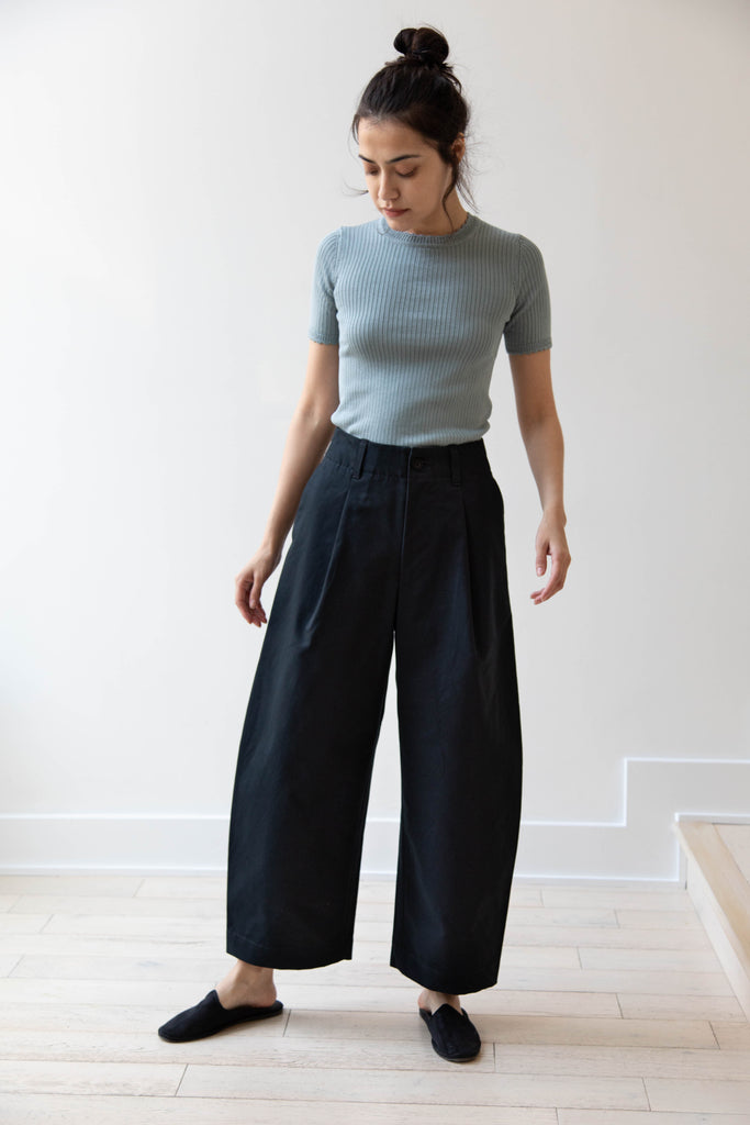 Aseedonclöud | HW Wide Trousers in Charcoal