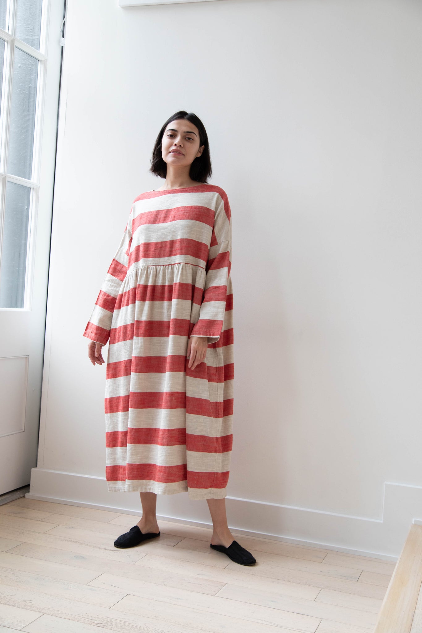 Ichi Antiquités | Stripe Dress in Red & Natural