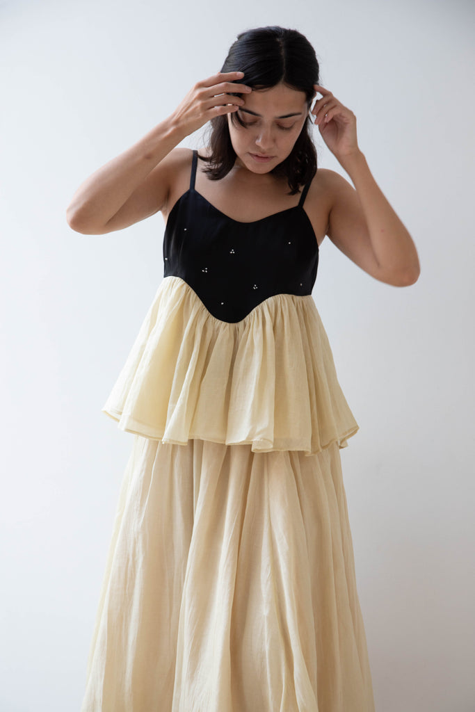 Renli Su | Cotton Silk Camisole in Powder Apricot