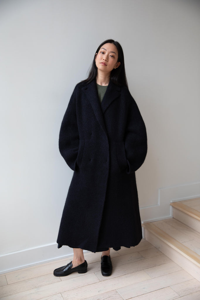 Boboutic | Bob's Double Breasted Coat in Dark Navy